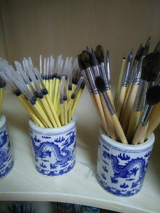 狼毫圆头水彩笔油画笔丙烯支套装排笔美术绘画