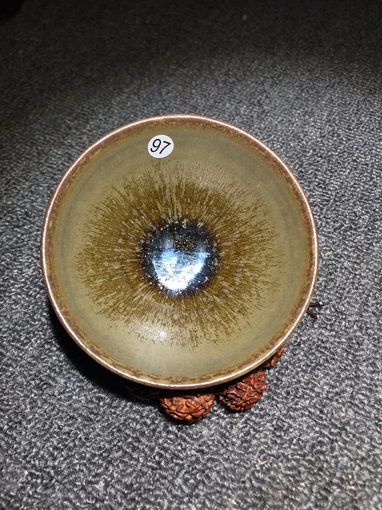 微瑕龙窑柴烧朝宋建盏茶末玉毫敛口盏主人杯