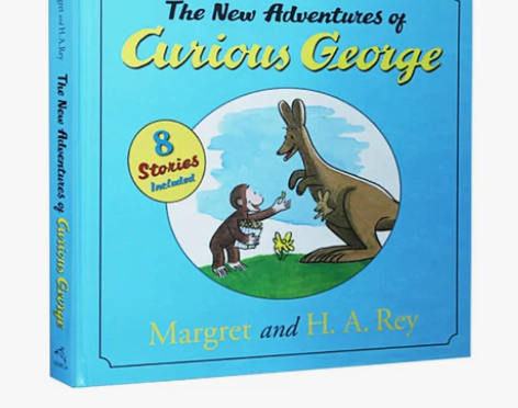 【英文绘本】经典乔治猴 好奇的乔治 蓝色+...