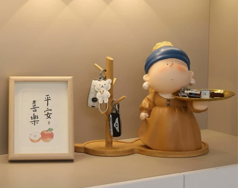 饰品装饰大美艺术家入户玄关钥匙收纳装饰戴珍...