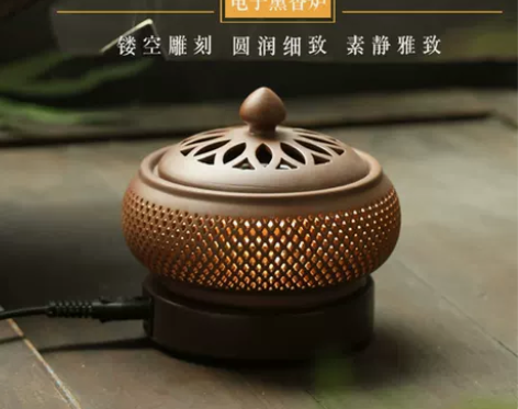 电子香熏炉家用室内小夜灯定时调温创意陶瓷充...