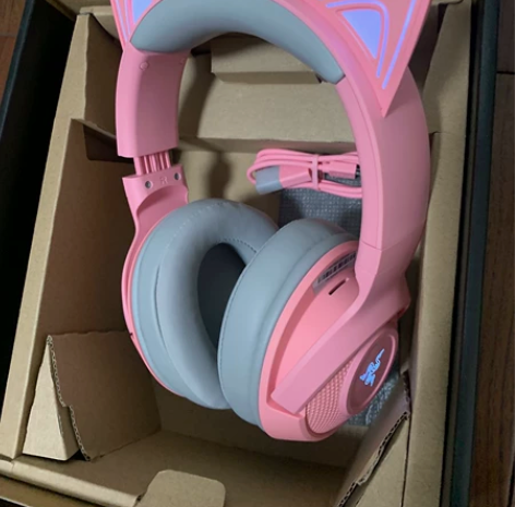 Razer雷蛇北海巨妖萌猫版粉晶无线蓝牙版...