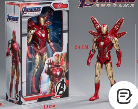 全新中动漫威复仇者联盟蜘蛛钢铁侠mk85手...