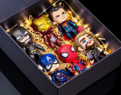 漫威q版复仇者联盟3手办全套钢铁蜘蛛侠玩具...