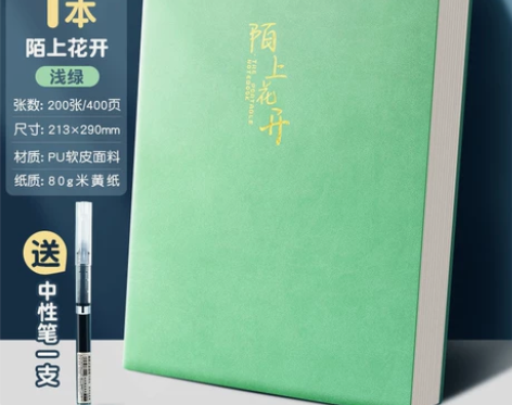 【闲置随送】A4超厚400页软皮笔记本会议...