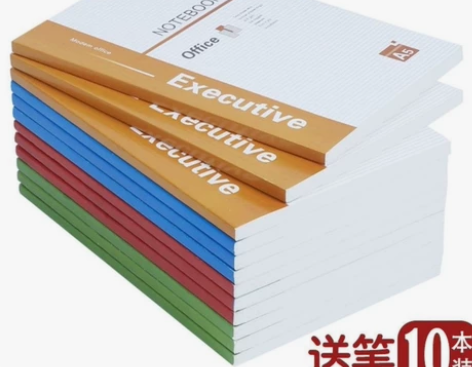 全新10本装笔记本A5软面抄写本加厚办公记...