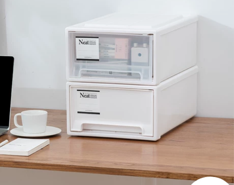 稻草熊桌面收纳抽屉式收纳盒内衣收纳箱文具收...