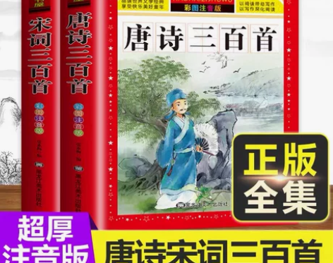 宋词三百赏析唐诗三百首正版全集三百首全2册...