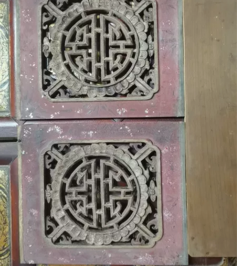 清代木雕镂空刻字一对民宿茶馆装饰收藏，硬木...