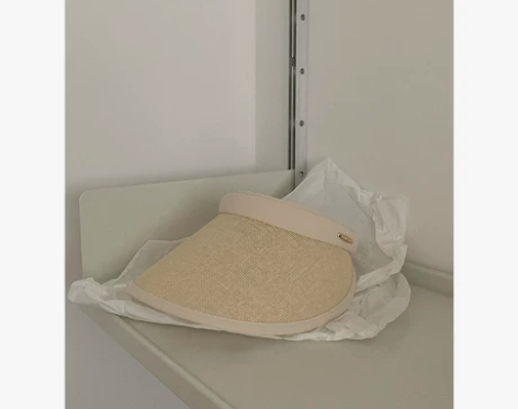 现货秒发 小小姐国货  质感时尚编织草帽防...