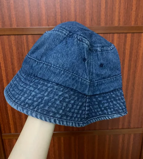 牛仔渔夫帽小头防晒素颜瓜皮帽情侣春夏帽子圆...