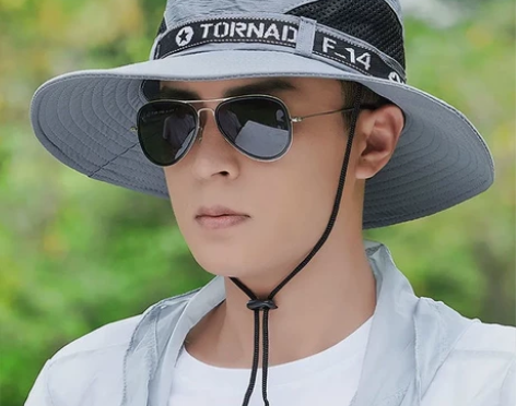 大檐帽子男渔夫帽钓鱼帽登山帽遮阳户外太阳帽...