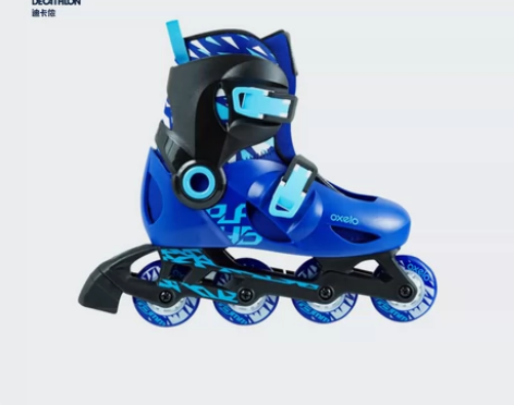 迪卡侬轮滑鞋儿童初学者男童女童小溜冰鞋旱冰...