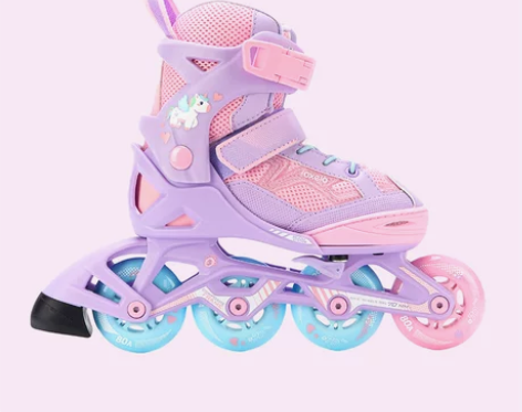 迪卡侬溜冰鞋儿童初学者轮滑鞋女童男童滑冰鞋...
