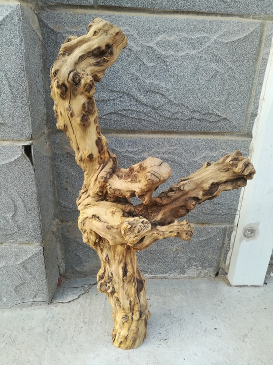 原木石榴木瘤疤摆件转运棍毛笔架灯架根雕根艺...