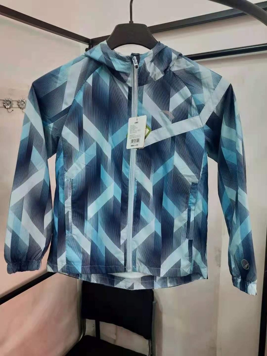 安踏儿童俊织运动上衣，安踏蓝色双层外套，尺...