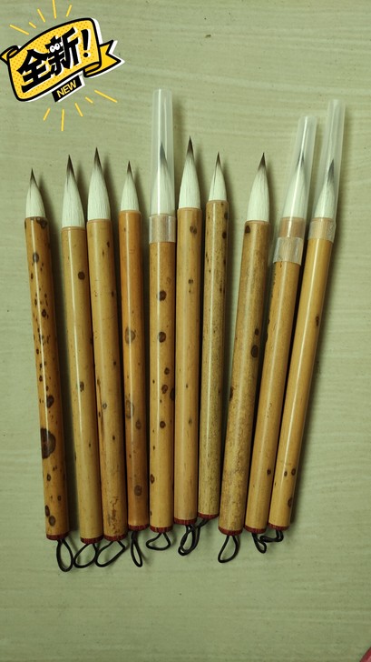 库存清仓 老匠人特制鸡距笔，内紫毫，外皮羊...