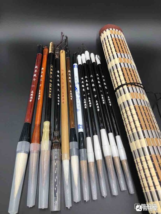 【拍品】组合毛笔一套送笔帘