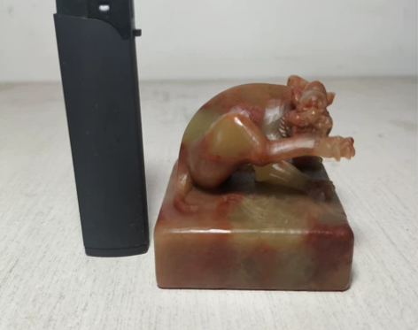 石狮子石兽仿古镇纸石狮手工雕刻寿山石   ...