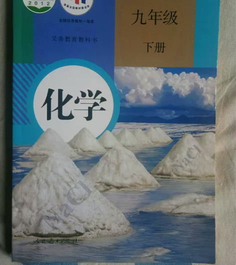 初中 人教版 九年级下册《化学》课本 初中...