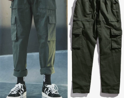 四季男士日系ins工装裤男潮牌宽松休闲裤韩...