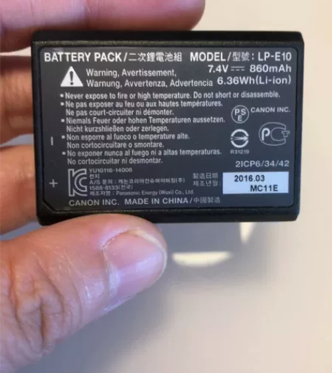 佳能原装电池LP-E10原装！九成新！ 型...