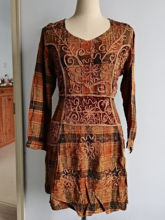 2021春秋夏时尚多款连衣裙，亚棉麻格子、...