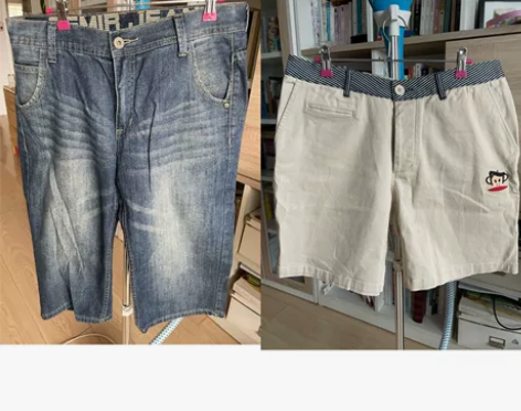男士森马牛仔短裤，几乎全新，赠送大嘴猴短裤...