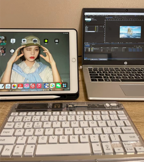 【仅拆封】全新：益博思透明无线ipad蓝牙...