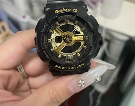 出Casio卡西欧手表baby g黑金手表...