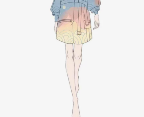 服装设计效果图 款式图 结构图  效果图可...