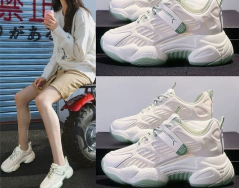 【全新清仓处理】全新网面透气老爹鞋女202...