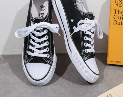 低帮帆布鞋子潮鞋情侣韩版透气休闲布鞋春秋新...