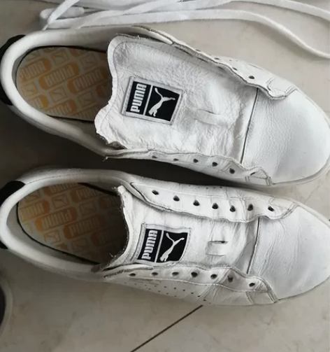 彪马PUMA纯白皮质板鞋 新加坡奥特莱斯购...