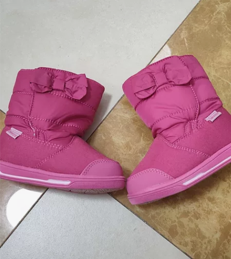 女童冬季棉鞋女宝户外雪地靴,小童小骆驼蝴蝶...