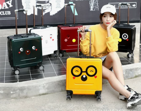【狂欢价】拉杆箱女男卡通行李箱18寸旅行箱...