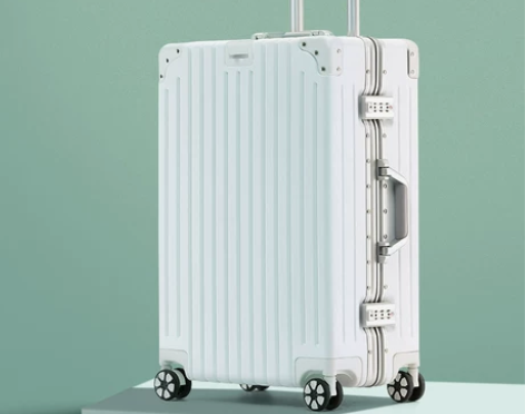 铝框行李箱20拉杆箱大学生旅行箱白色防刮箱...