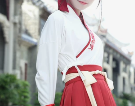 杜若古风服装仙女清新淡雅飘逸襦裙汉服交领女...