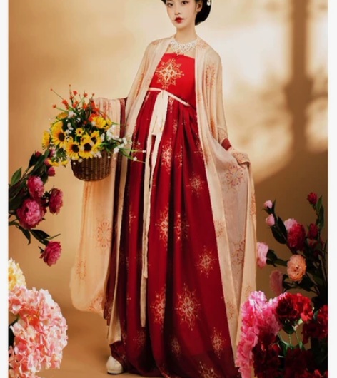 汉服女唐风正品原创中国风大袖衫齐胸诃子裙古...