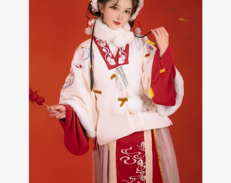 耀春汉服女冬季正品原创秋中国风古装比甲过年...