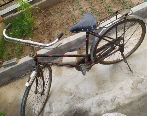 老凤凰自行车。中国上海制造。原装座和标志。...