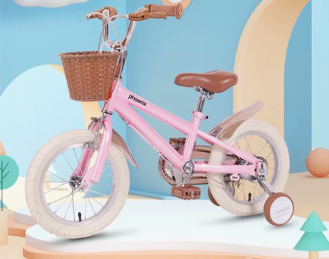 凤凰儿童自行车女童3-5-7-8-10岁脚...