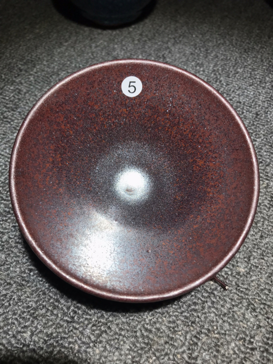 精品通天龙窑柴烧磨底建盏铁锈敛口盏主人杯