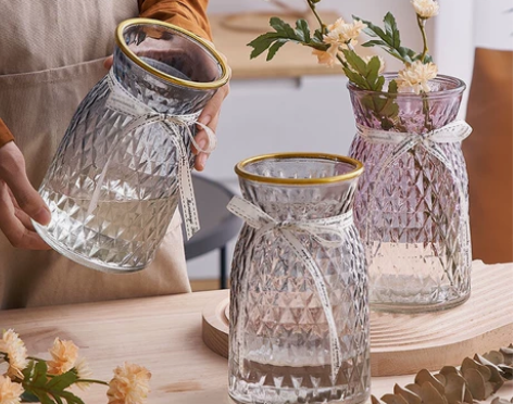 玻璃花瓶插花水养北欧风大口径水培摆件 亏本...