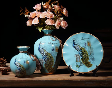 个人转让-99新，欧式陶瓷花瓶摆件轻奢北欧...