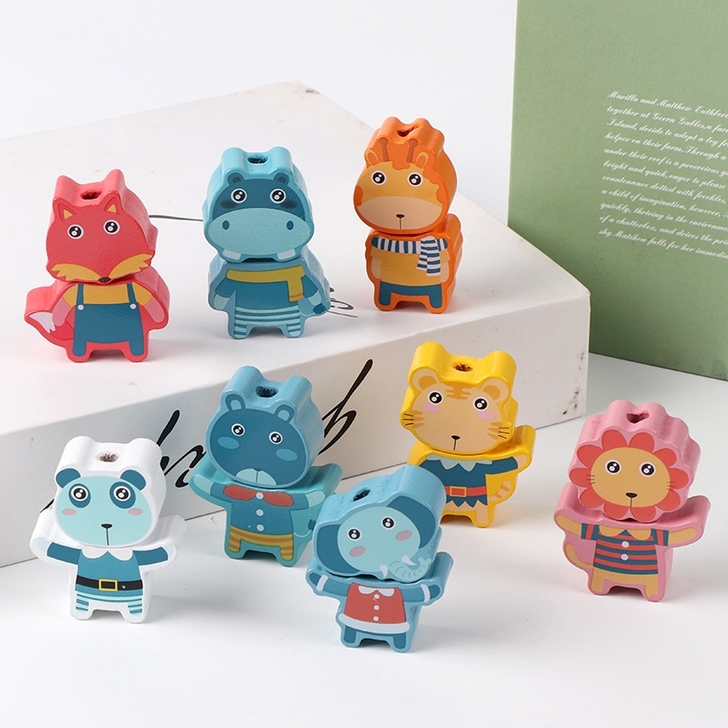 幼儿童串珠子玩具益智力男女孩穿线4宝宝精细...