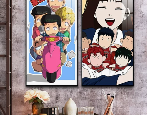 动漫灌篮高手装饰画日漫篮球晴子卧室床头儿童...