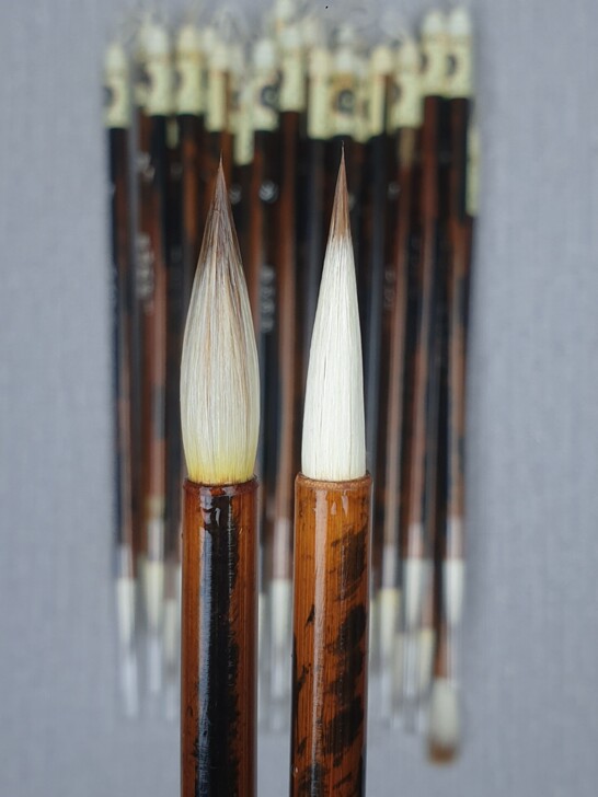 汐。少量无尼龙扬州制狼羊兼毫老毛笔便宜出！...