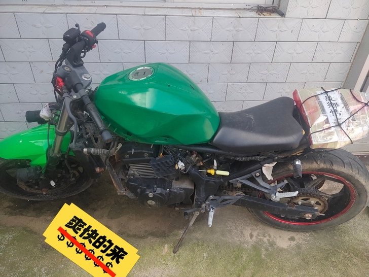 没壳的小忍者350双杠水冷发动机，动手能力...