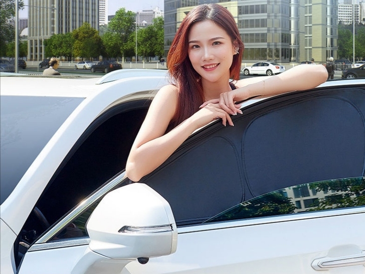 汽车遮阳帘防晒隔热车用窗帘遮阳挡车用遮阳神...